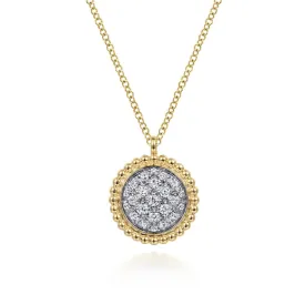 14K Yellow Gold Bujukan and Diamond Pavé Pendant Necklace - NK6978Y45JJ