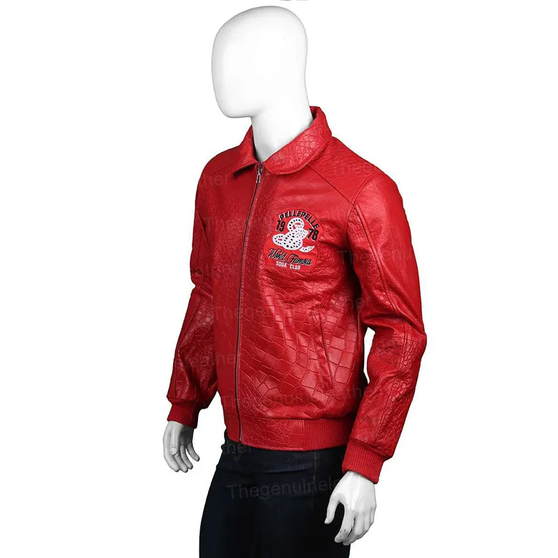 1978 Soda Club Pelle Pelle Red Leather Jacket