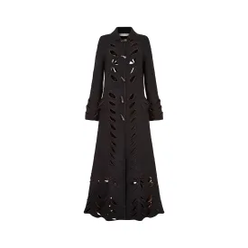 2000s John Galliano for Christian Dior Felt Wool Cutout Coat