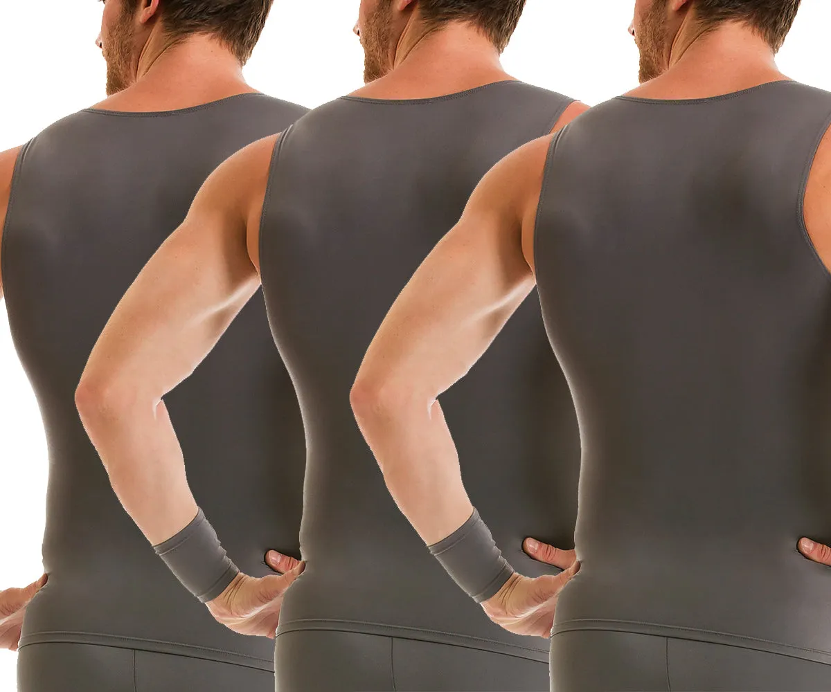 3-Pack Insta Slim Activewear Compression Muscle Tank Shirt MA0003BT