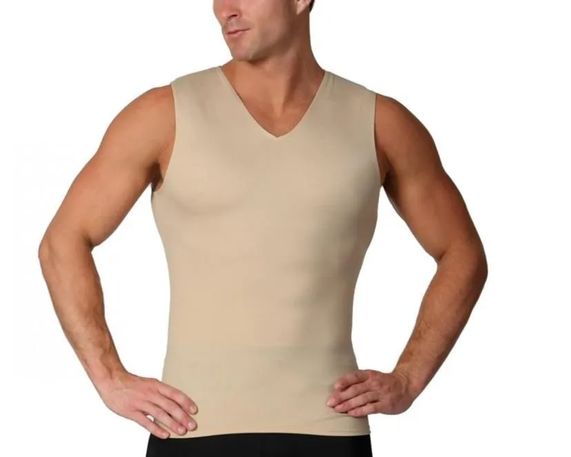 3 Pack Insta Slim Compression Sleeveless V-Neck Tank VS00N3