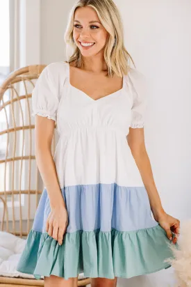 A Moment Of Happiness Sky Blue Babydoll Dress