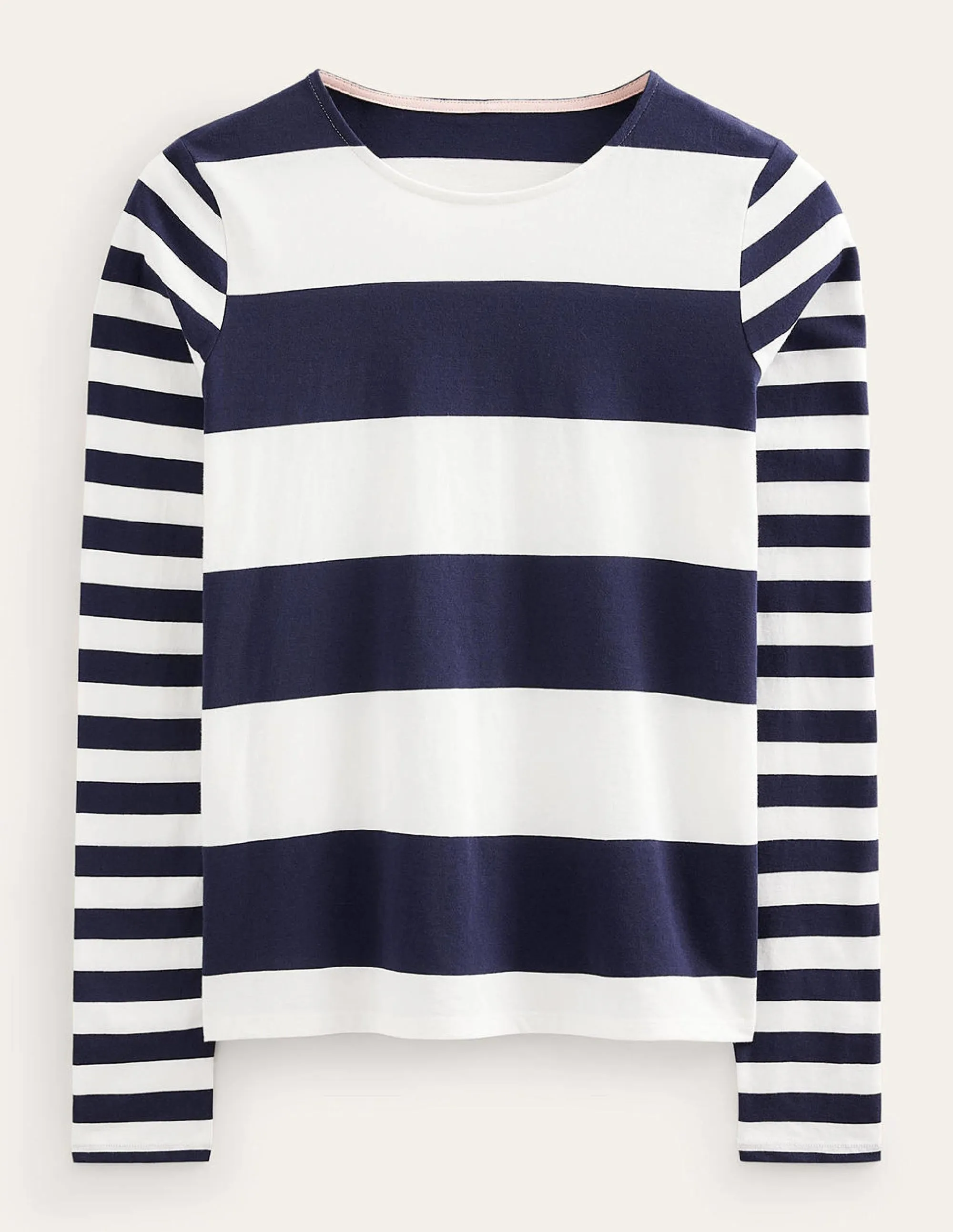 Bea Long Sleeve Breton-French Navy and Ivory