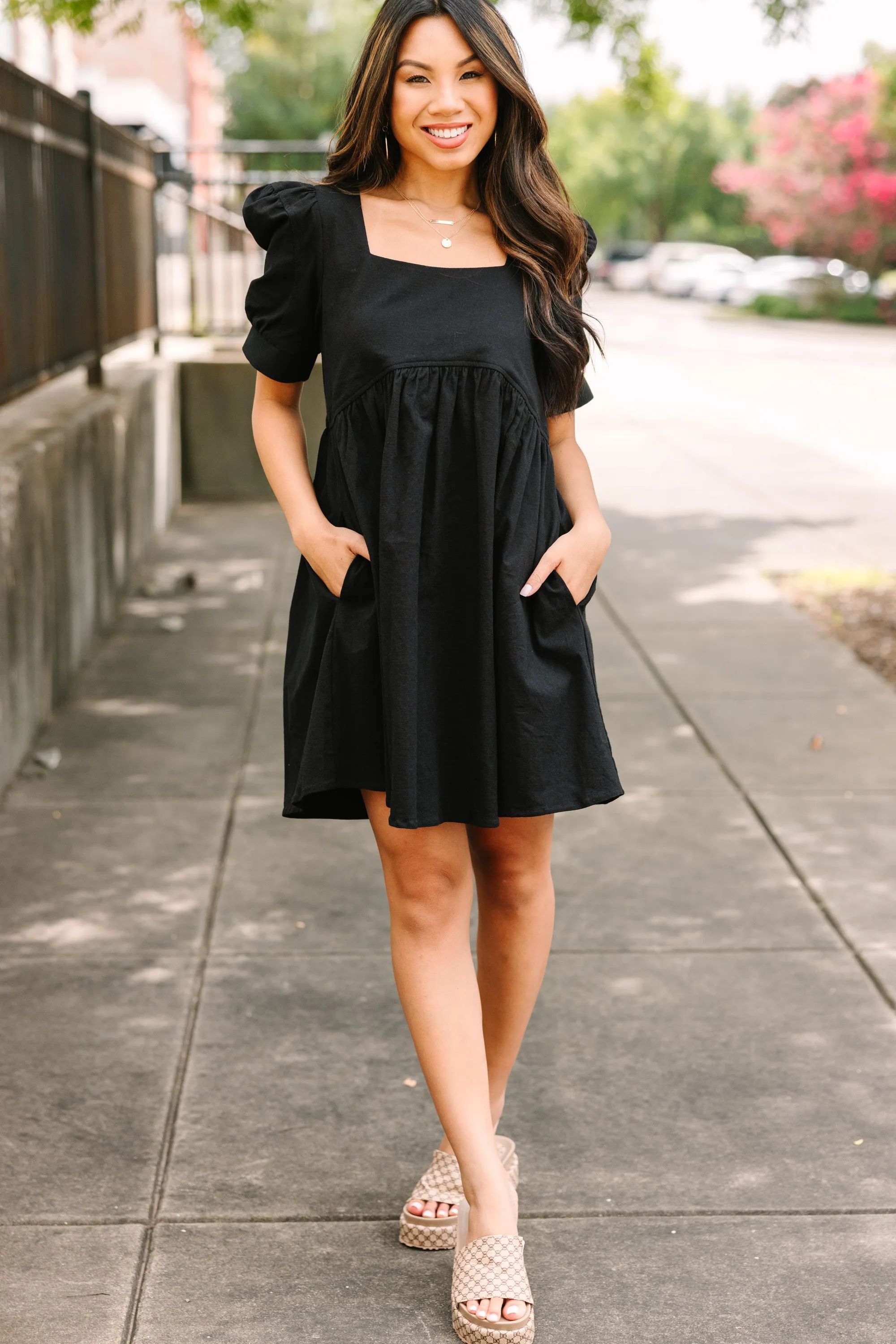 Beautiful Work Black Babydoll Dress