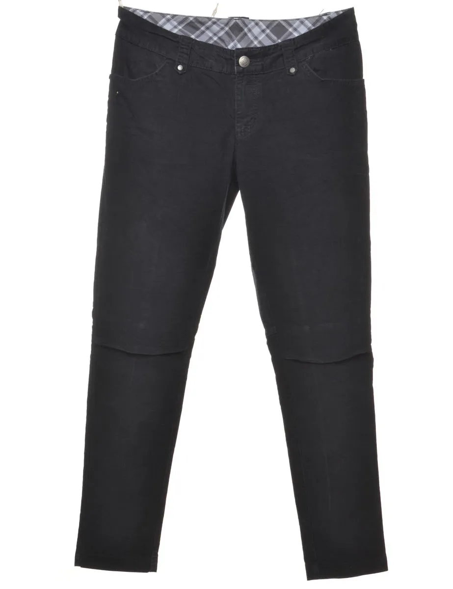 Black Corduroy Trousers - W32 L26