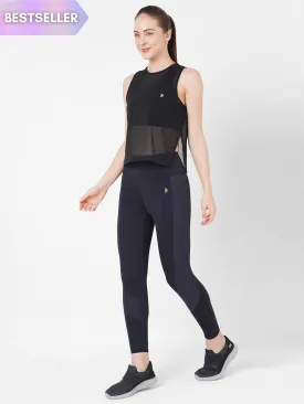 Black Sheer Overlapping Tank Set