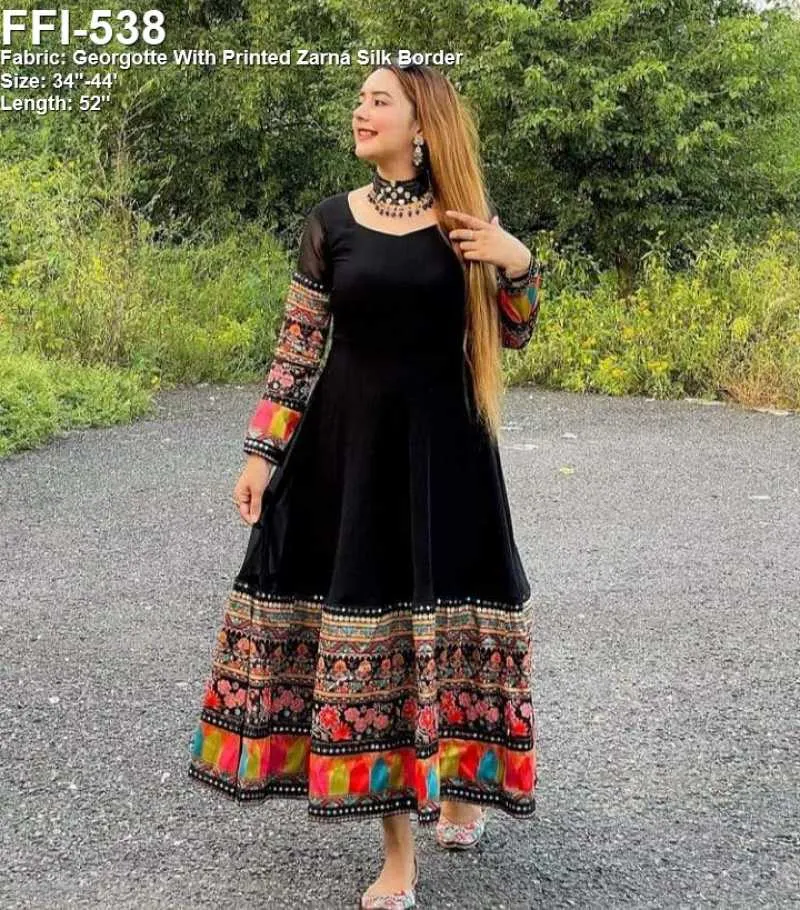 Black traditional ethnic gown