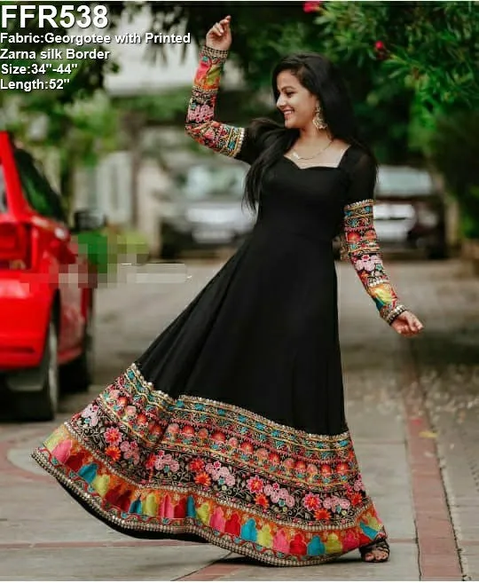 Black traditional ethnic gown