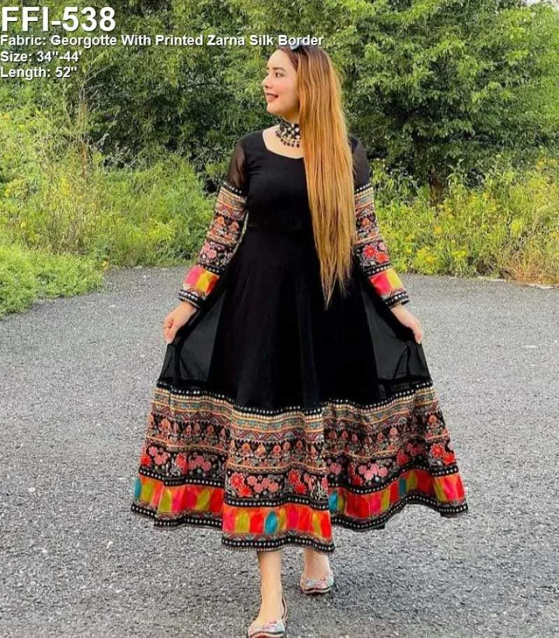 Black traditional ethnic gown