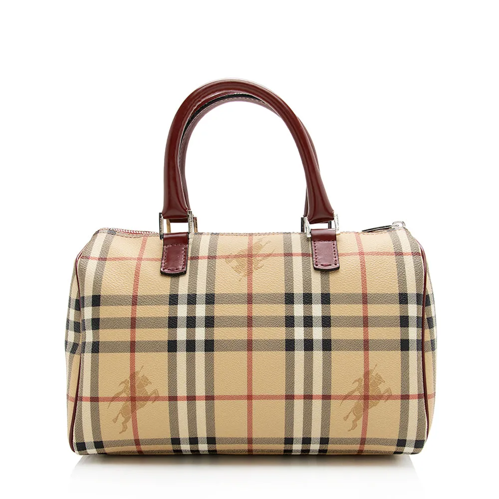 Burberry Haymarket Chester Small Bowling Satchel (SHF-19793)