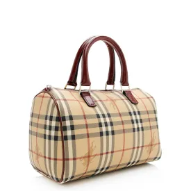 Burberry Haymarket Chester Small Bowling Satchel (SHF-19793)