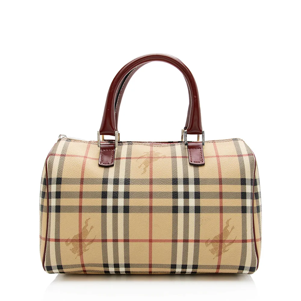 Burberry Haymarket Chester Small Bowling Satchel (SHF-19793)