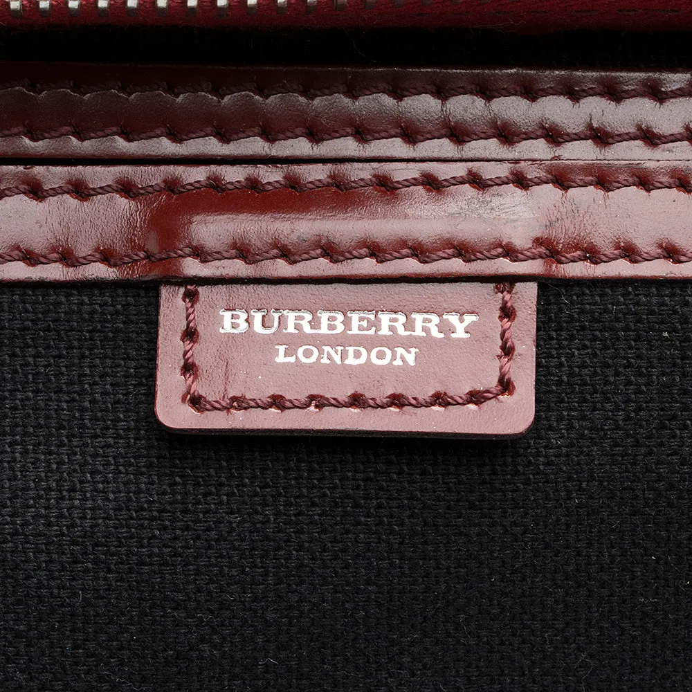 Burberry Haymarket Chester Small Bowling Satchel (SHF-19793)