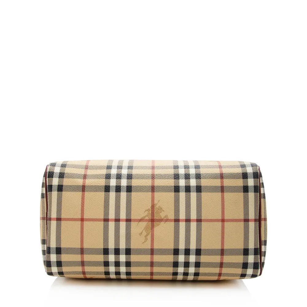 Burberry Haymarket Chester Small Bowling Satchel (SHF-19793)