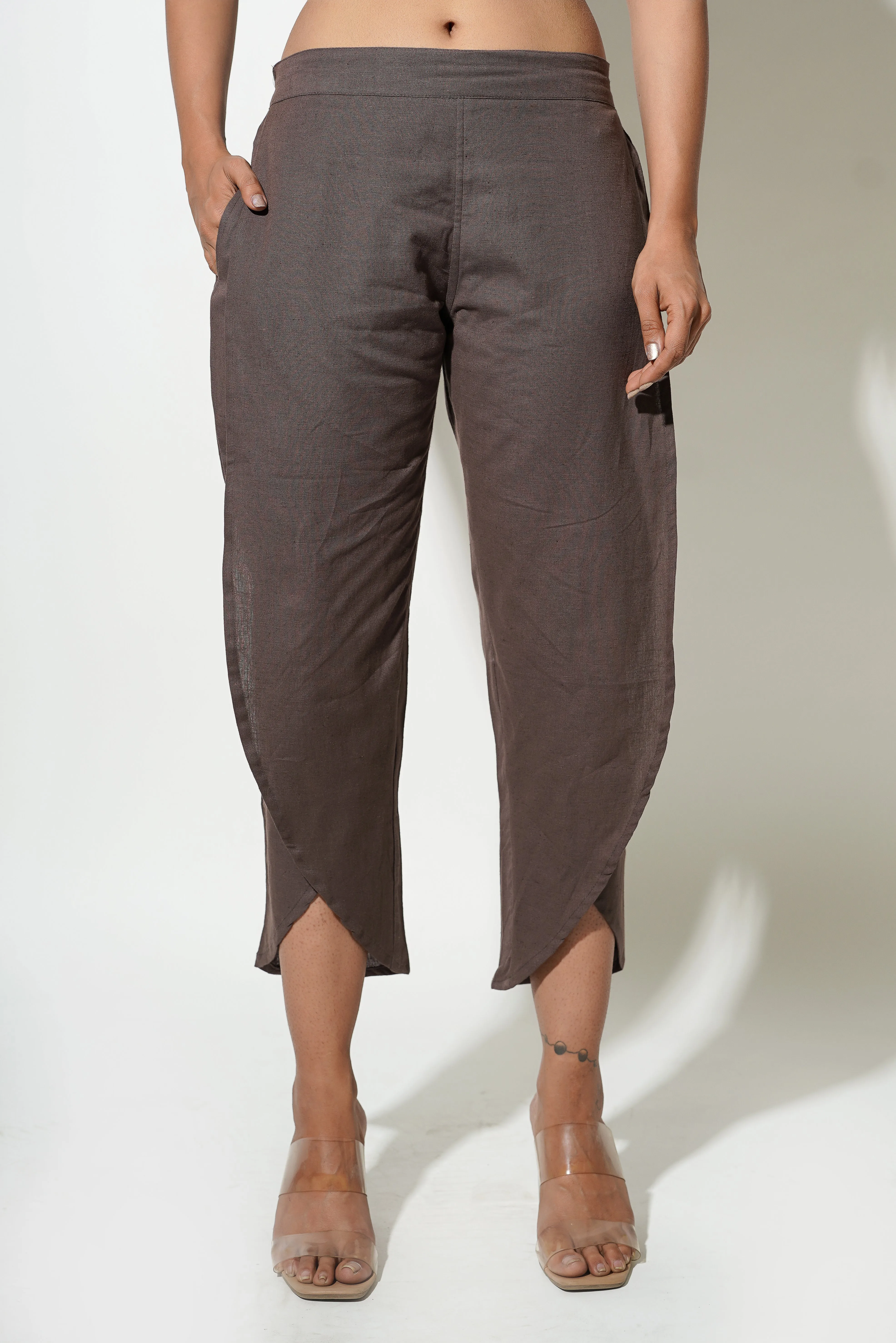 Burgundy Women's Tulip Trousers