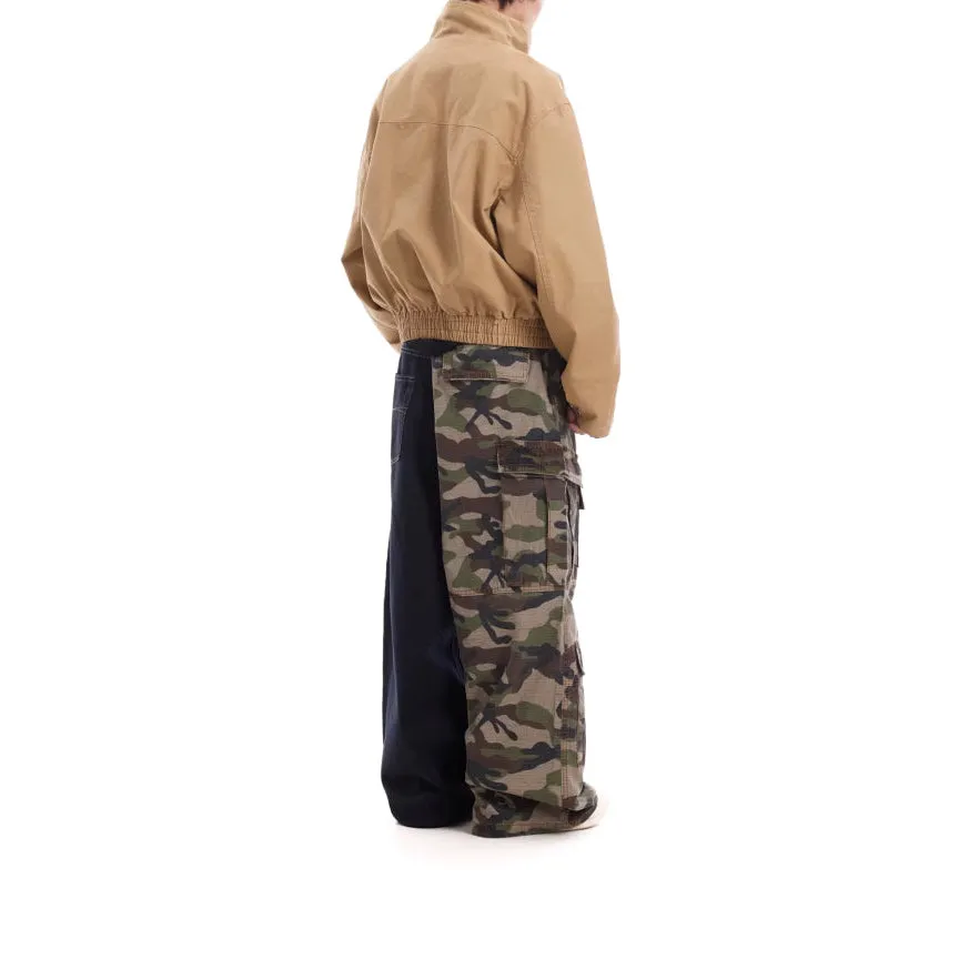 Camouflage Split Cargo Jeans