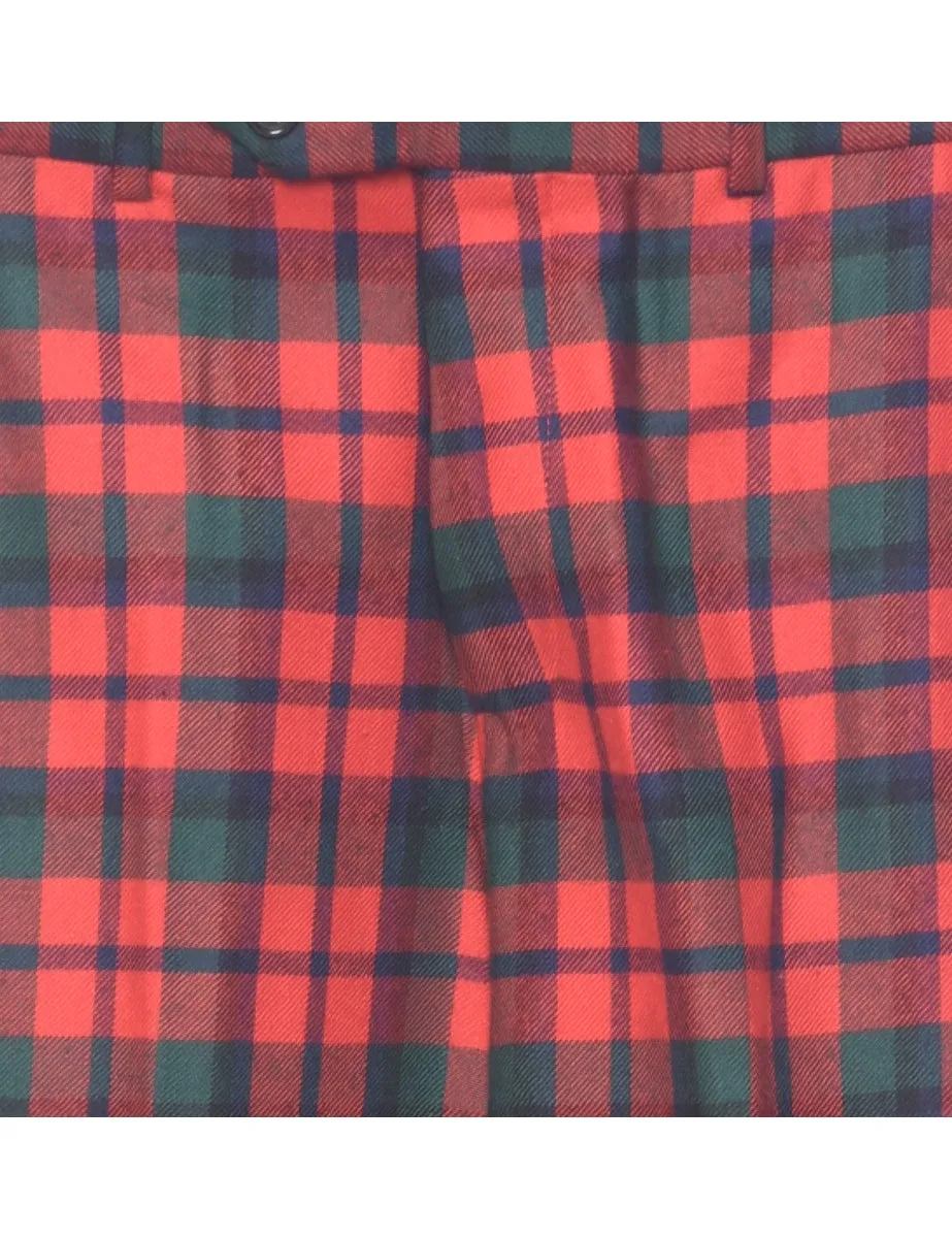 Checked Pattern Trousers - W33 L30