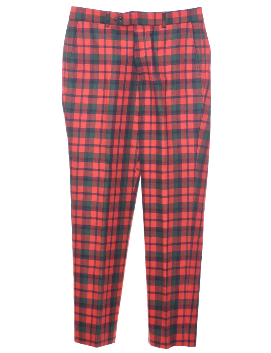 Checked Pattern Trousers - W33 L30