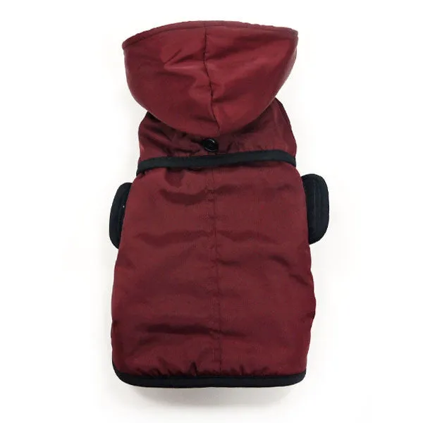 Classic Trench Coat For Dogs - Maroon