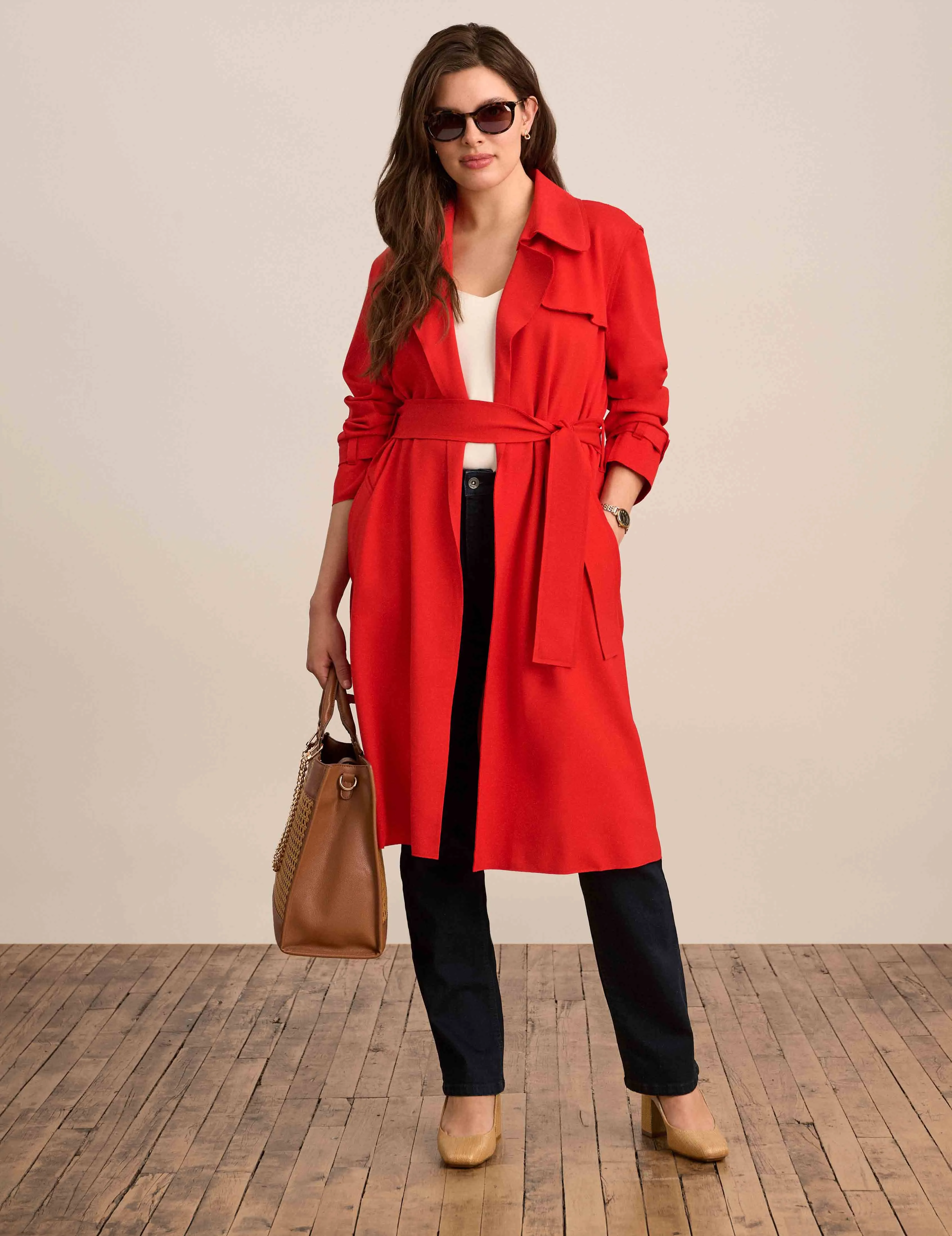 Collection Compression Long Trench Jacket