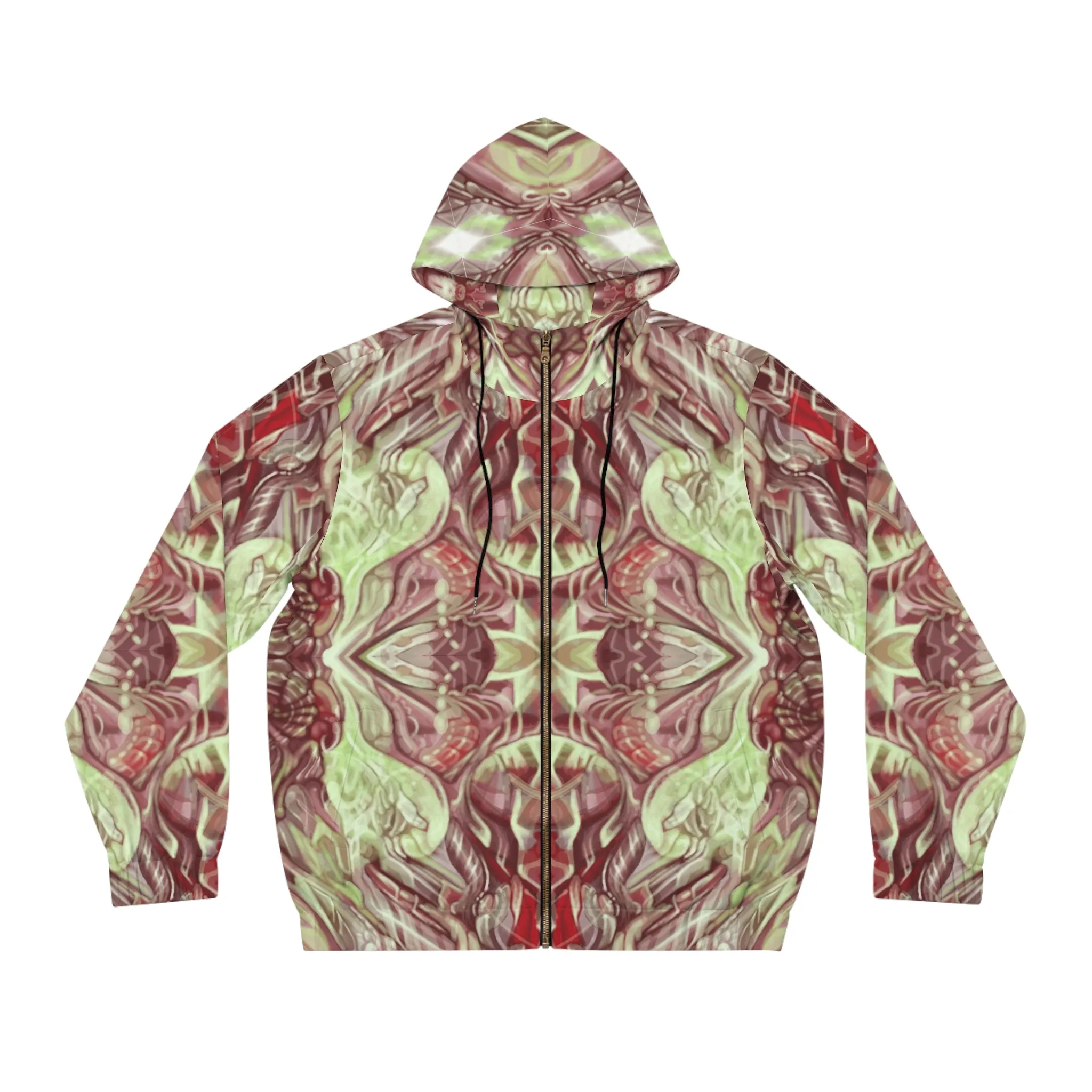 “Confectionary Corpse” - All Over Graphic Zip-Up Hoodie by Artist David Hilborn