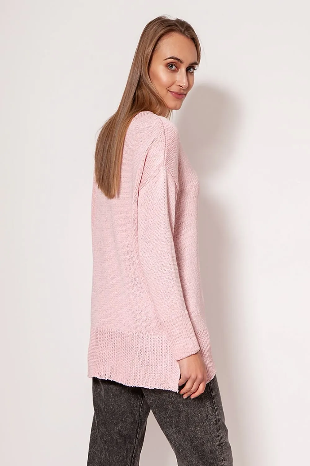 Cosy Thigh-Length Knit Jumper