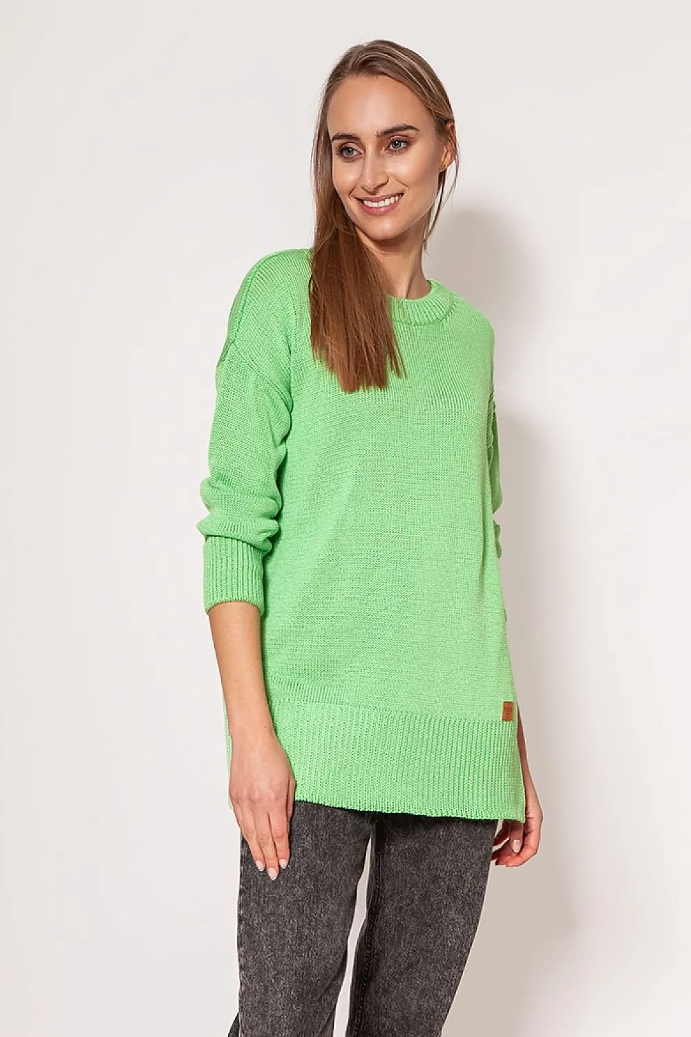 Cosy Thigh-Length Knit Jumper