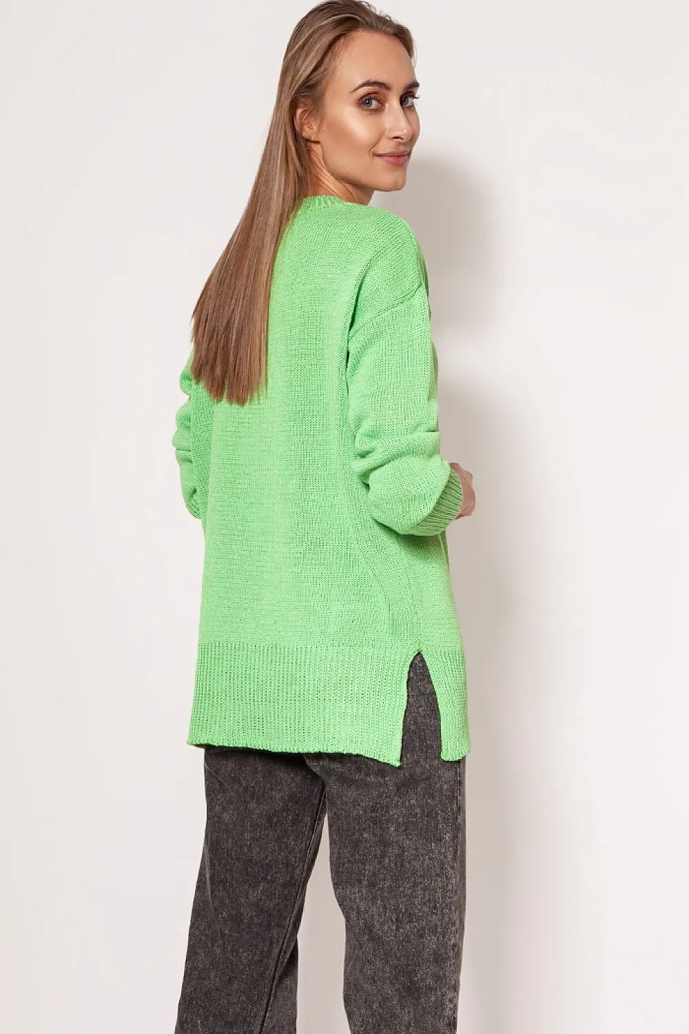 Cosy Thigh-Length Knit Jumper