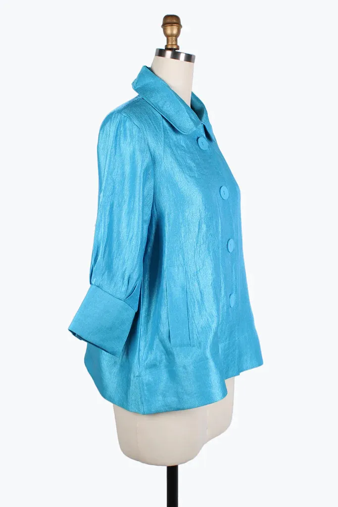 Damee Wide Ball collar jacket 4741-Sky