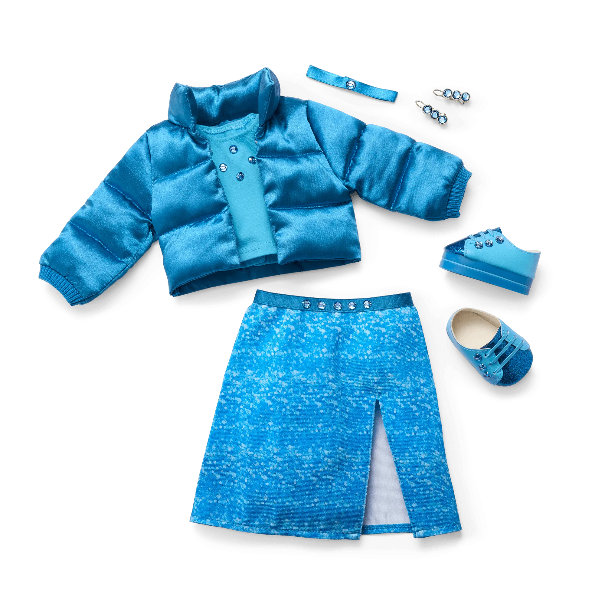 December Blue Beauty Topaz Outfit for 18-inch Dolls