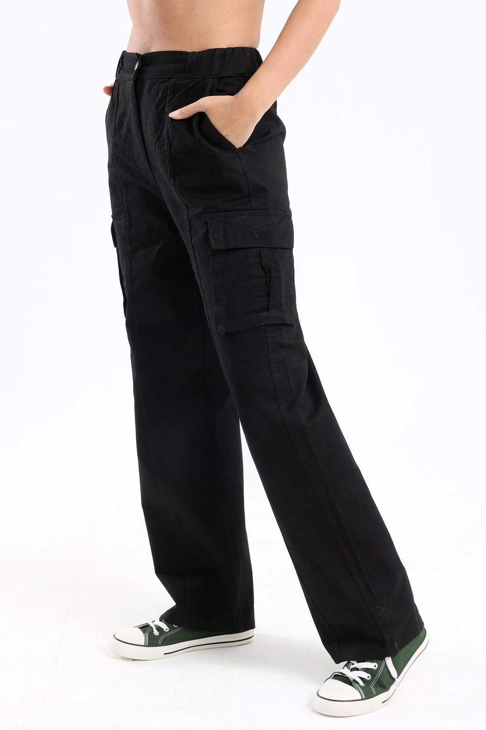 Denim Cargo Pants