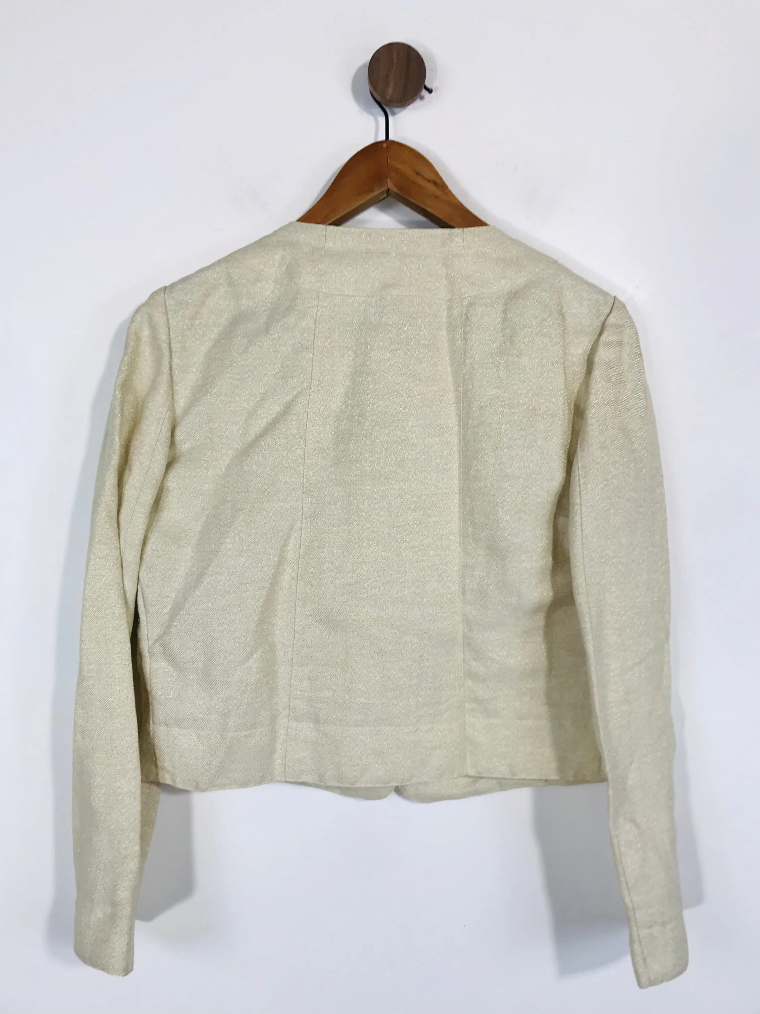 Donna Karan Women's Shimmery Blazer Jacket | UK14 | Beige