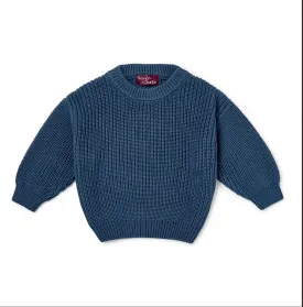 Eleanor Charles - Chunky Knit Jumper - Ocean Blue