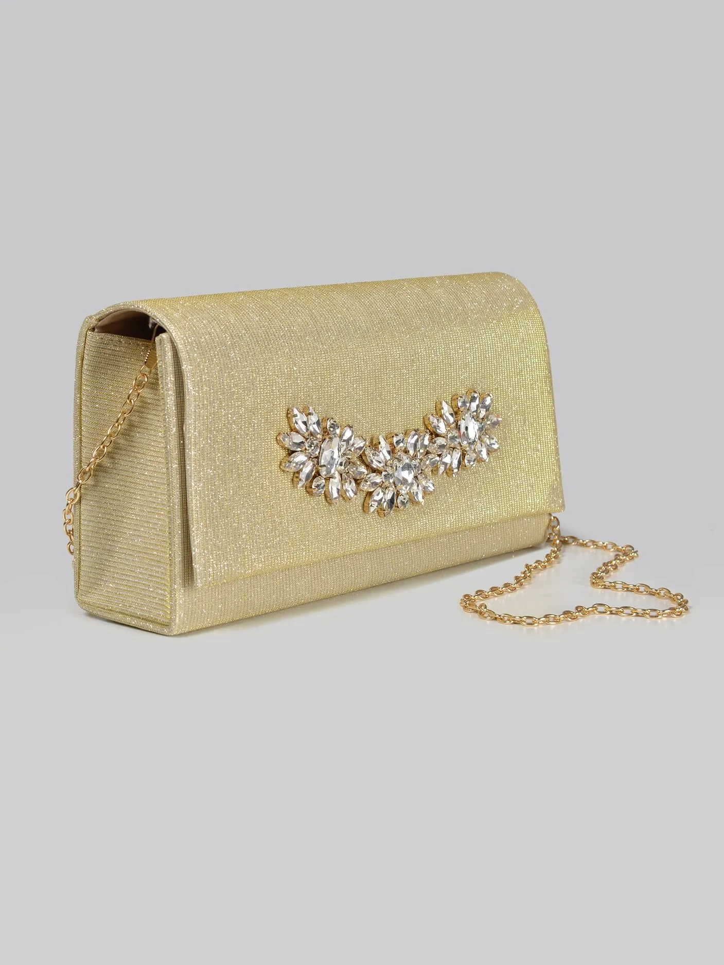 Embellished Shimmery Clutch