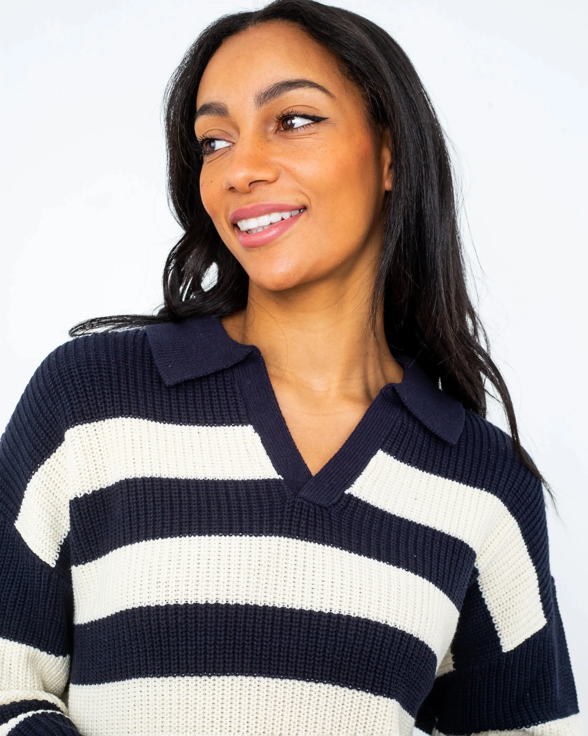 Eve Jumper in Gem Stripe Nightwatch