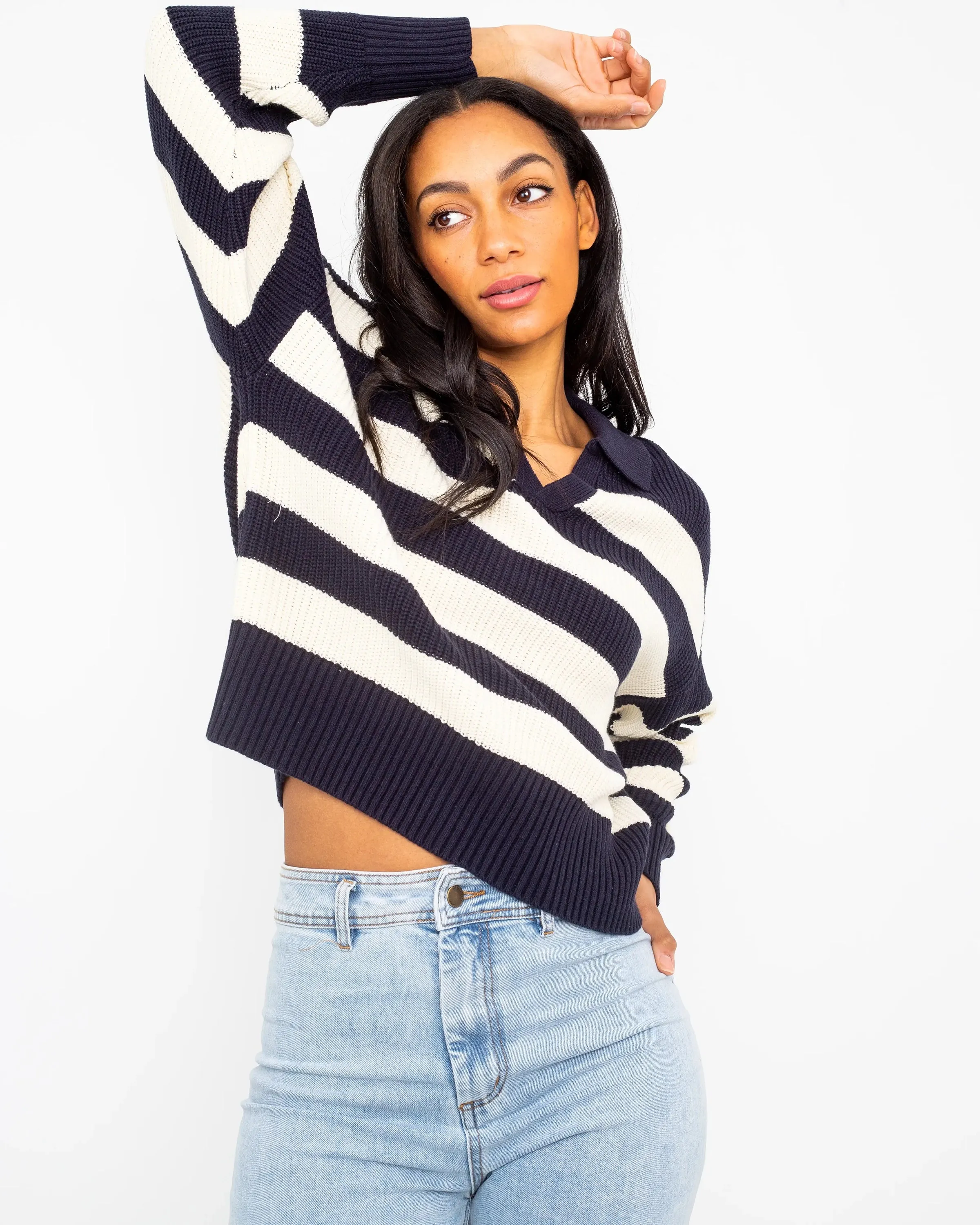 Eve Jumper in Gem Stripe Nightwatch