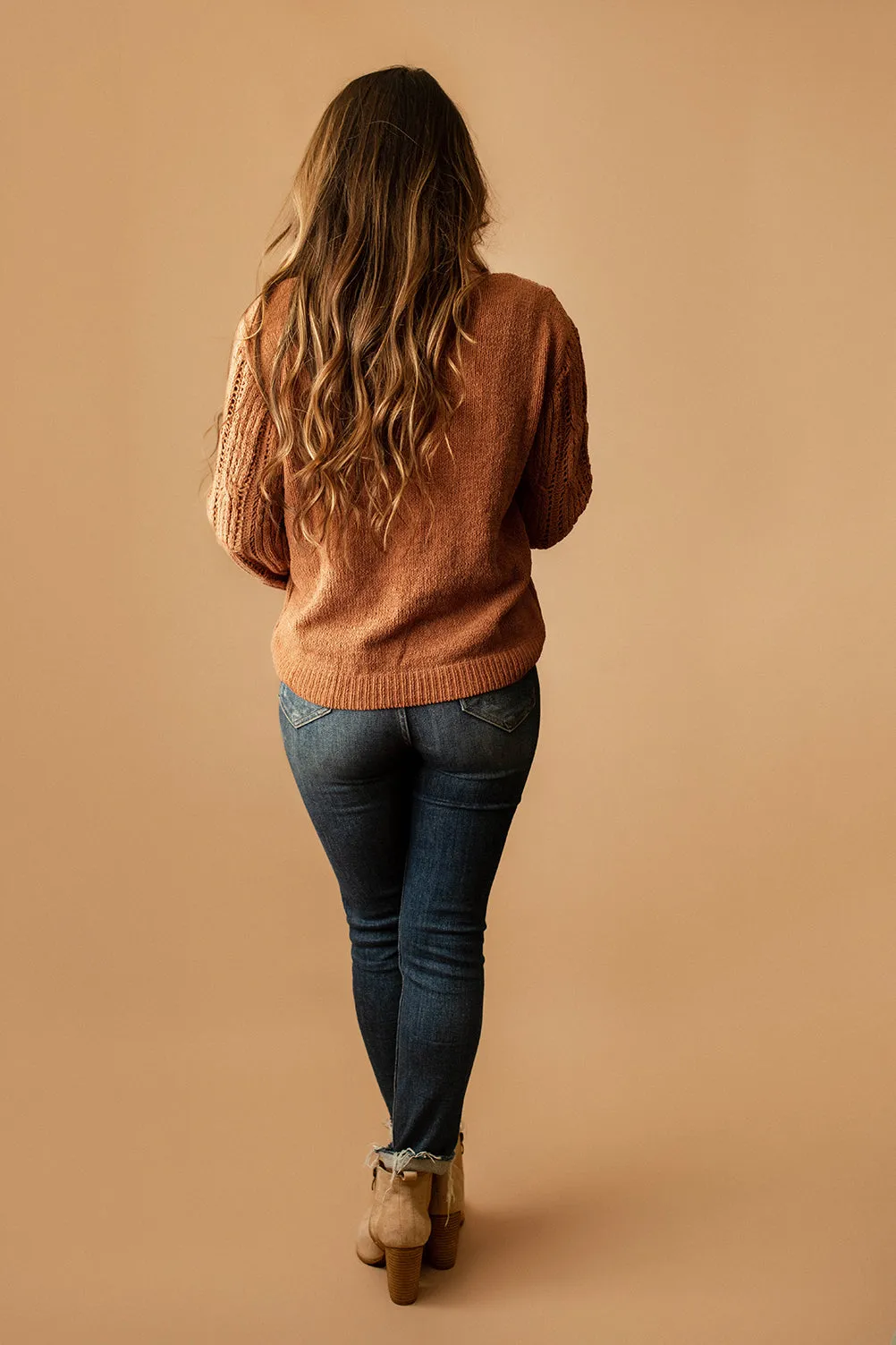 Falling Slowly Chenille Knit Sweater (Clay) | FINAL SALE