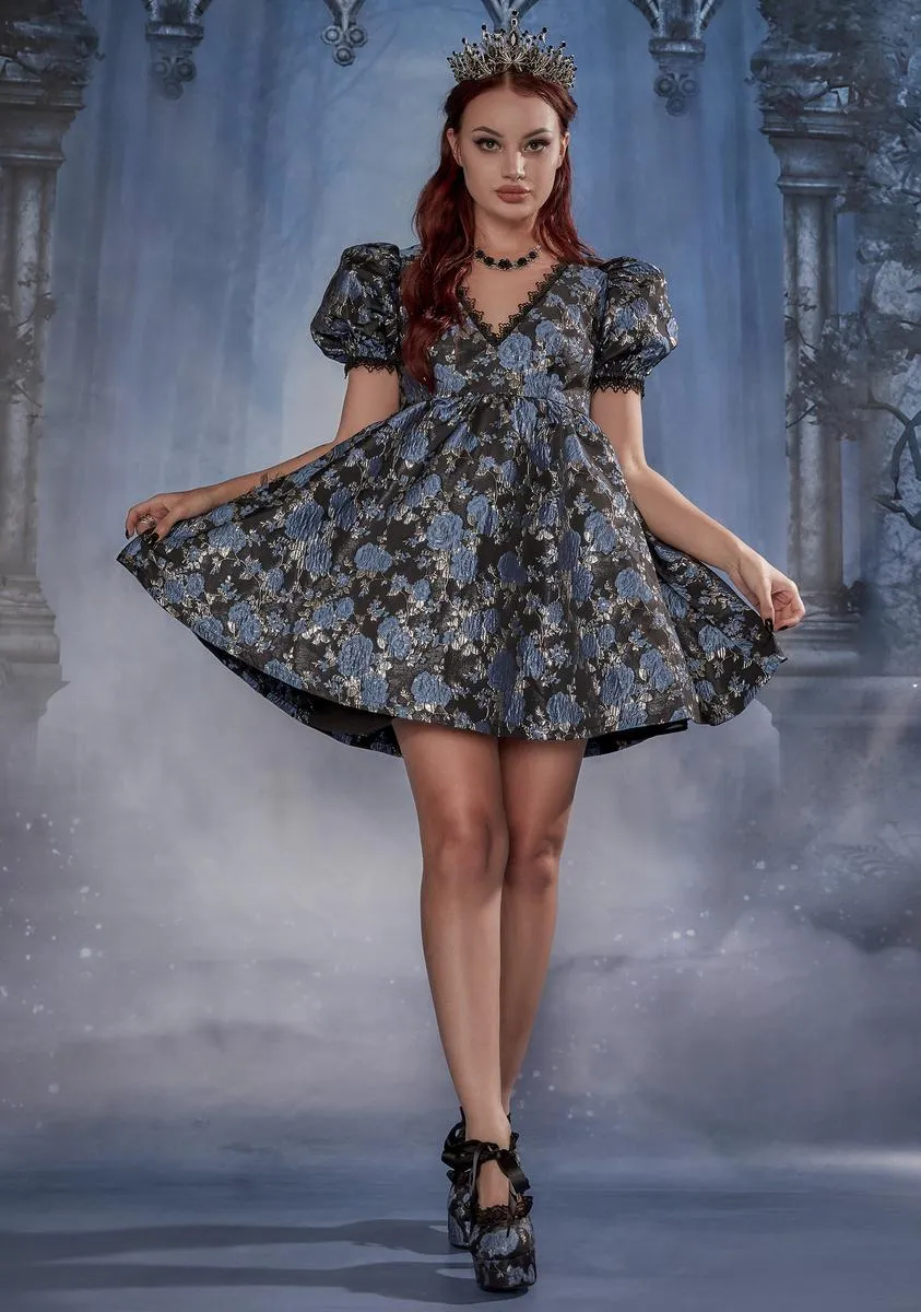 Fanged Faerie Brocade Babydoll Dress