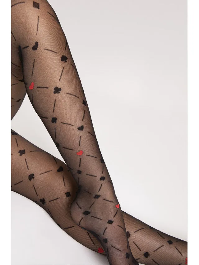 Fiore Poker 15 Den Design Pantyhose