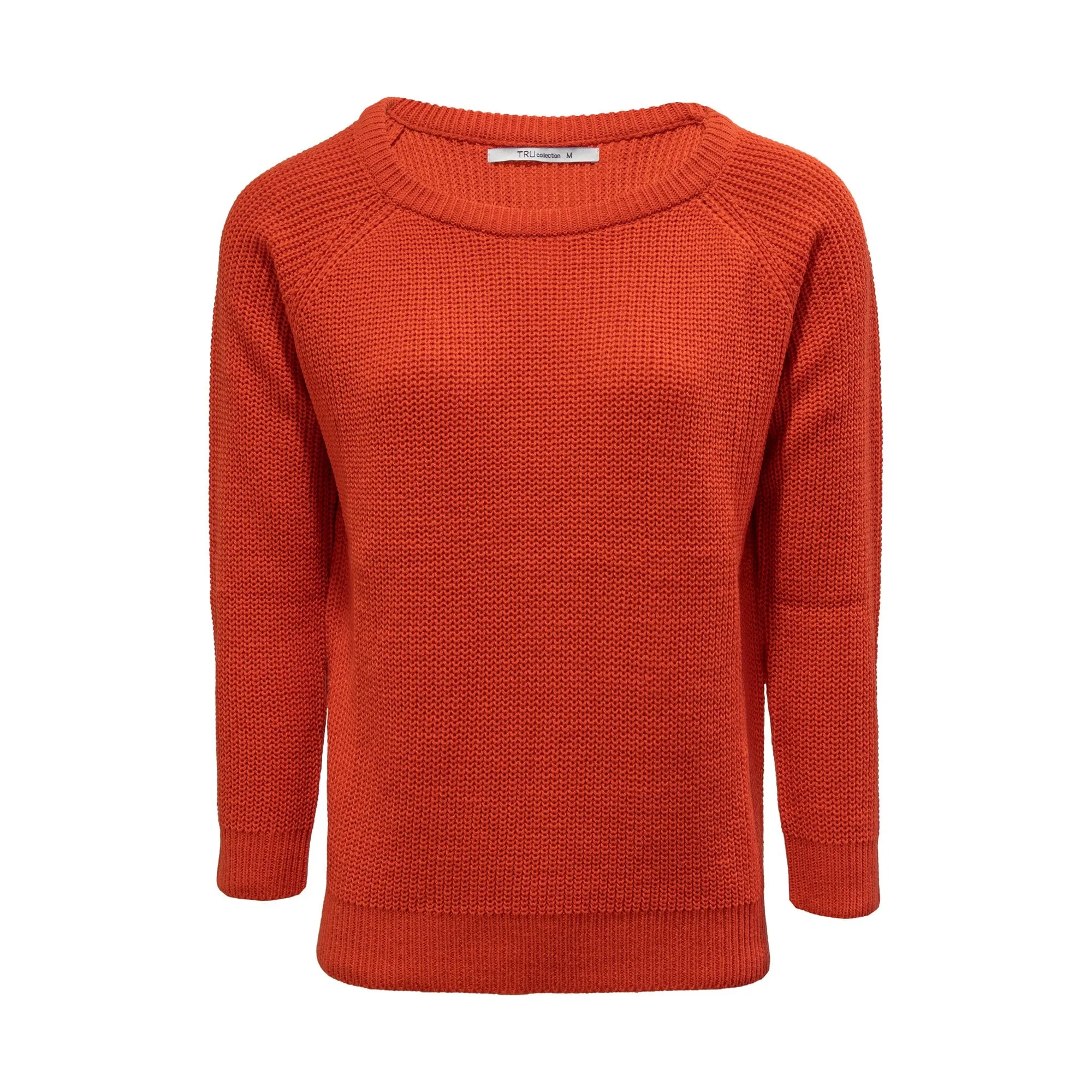 Fisherman Rib Sweater - Flame