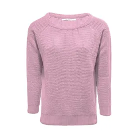 Fisherman Rib Sweater - Pale Pink