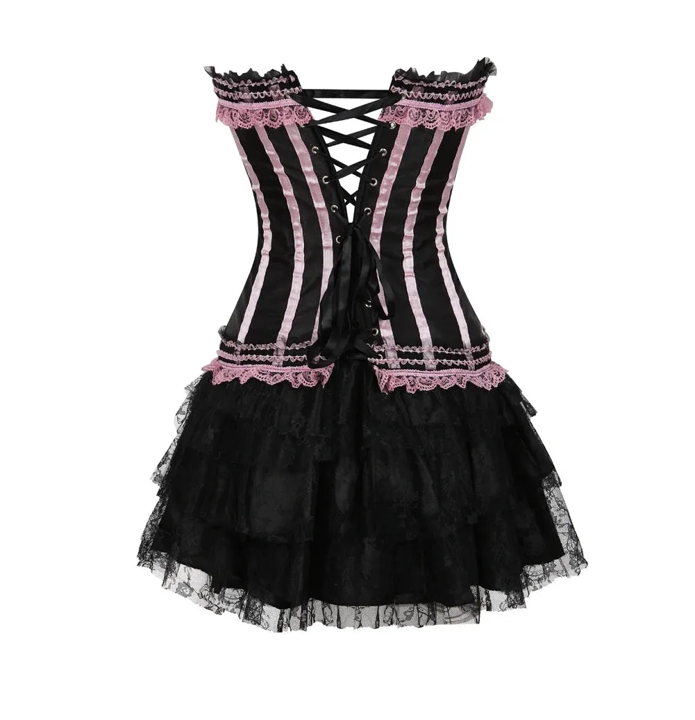 Funki Buys | Dresses | Women's Gothic Satin Lace Corset Dress