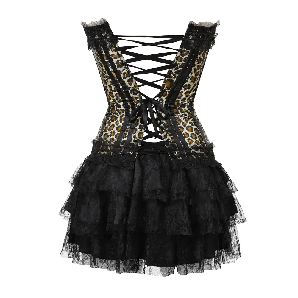 Funki Buys | Dresses | Women's Gothic Satin Lace Corset Dress