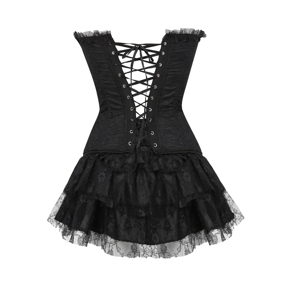 Funki Buys | Dresses | Women's Gothic Satin Lace Corset Dress