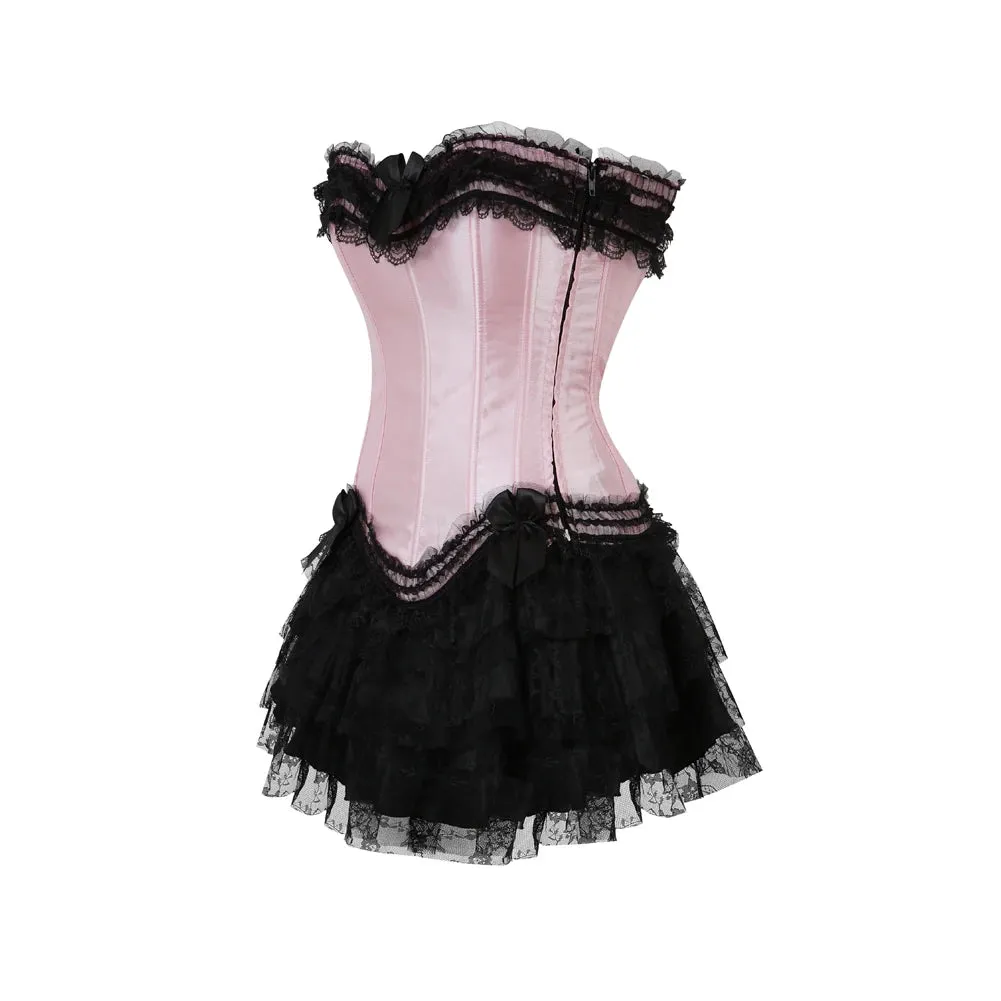 Funki Buys | Dresses | Women's Gothic Satin Lace Corset Dress