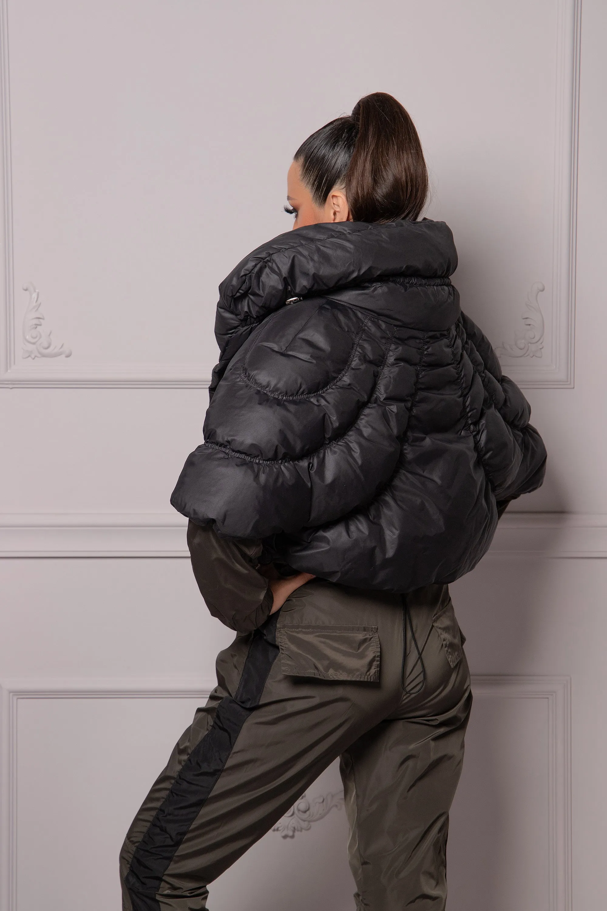 GATHERED PUFFER JACKET