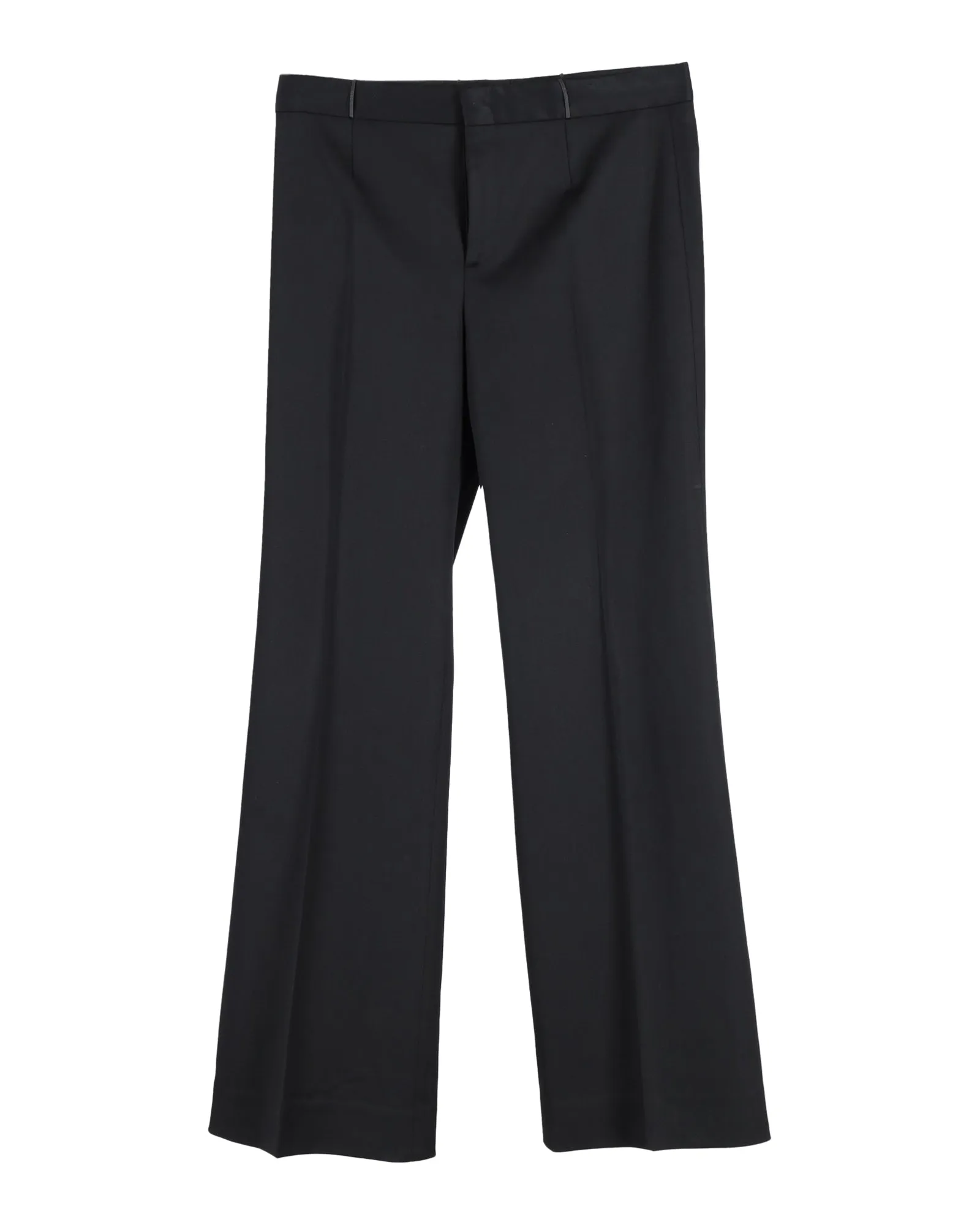 Gucci Wide-Leg Trousers in Black Silk