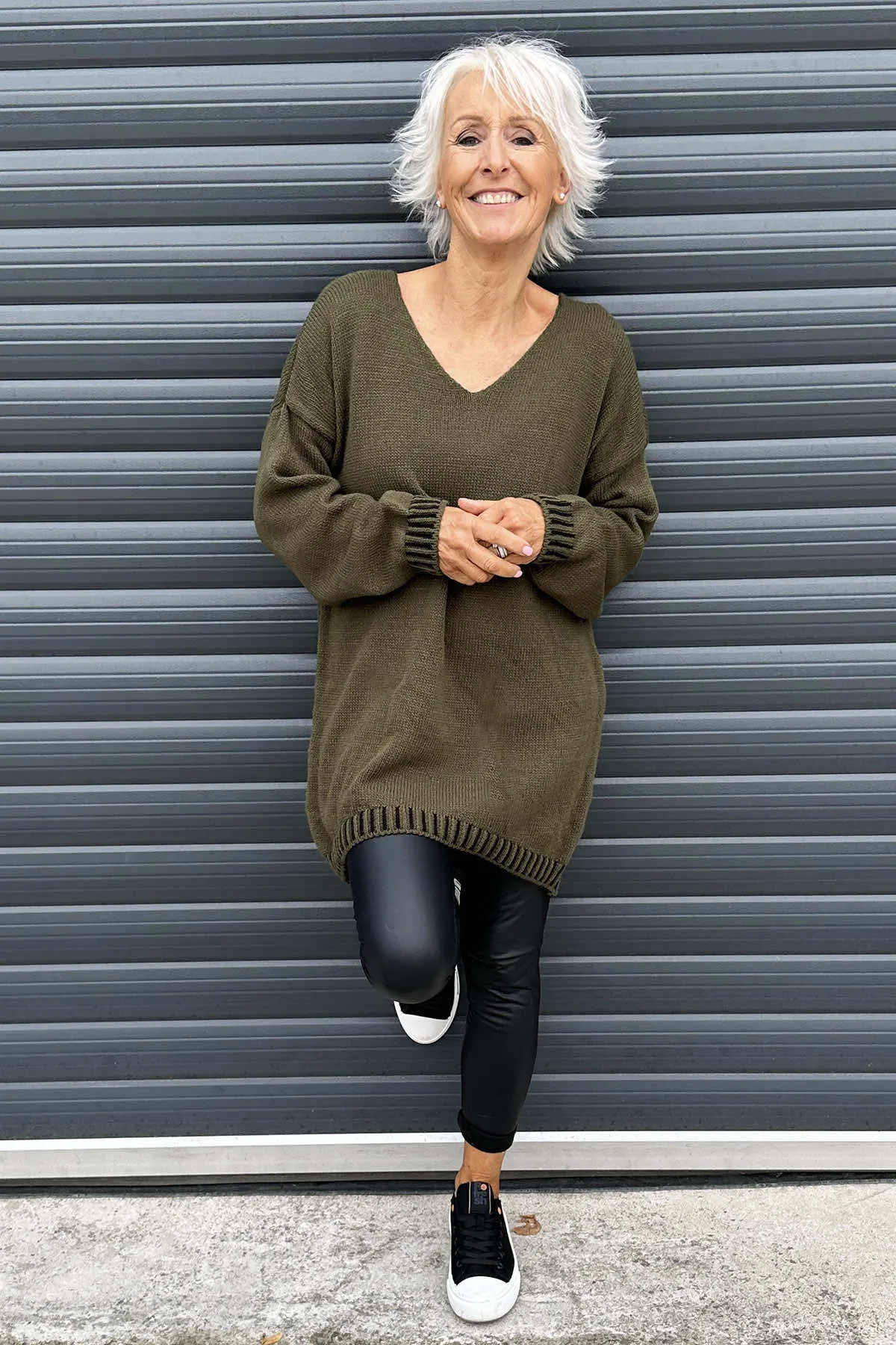 Harper Knitted Jumper Khaki