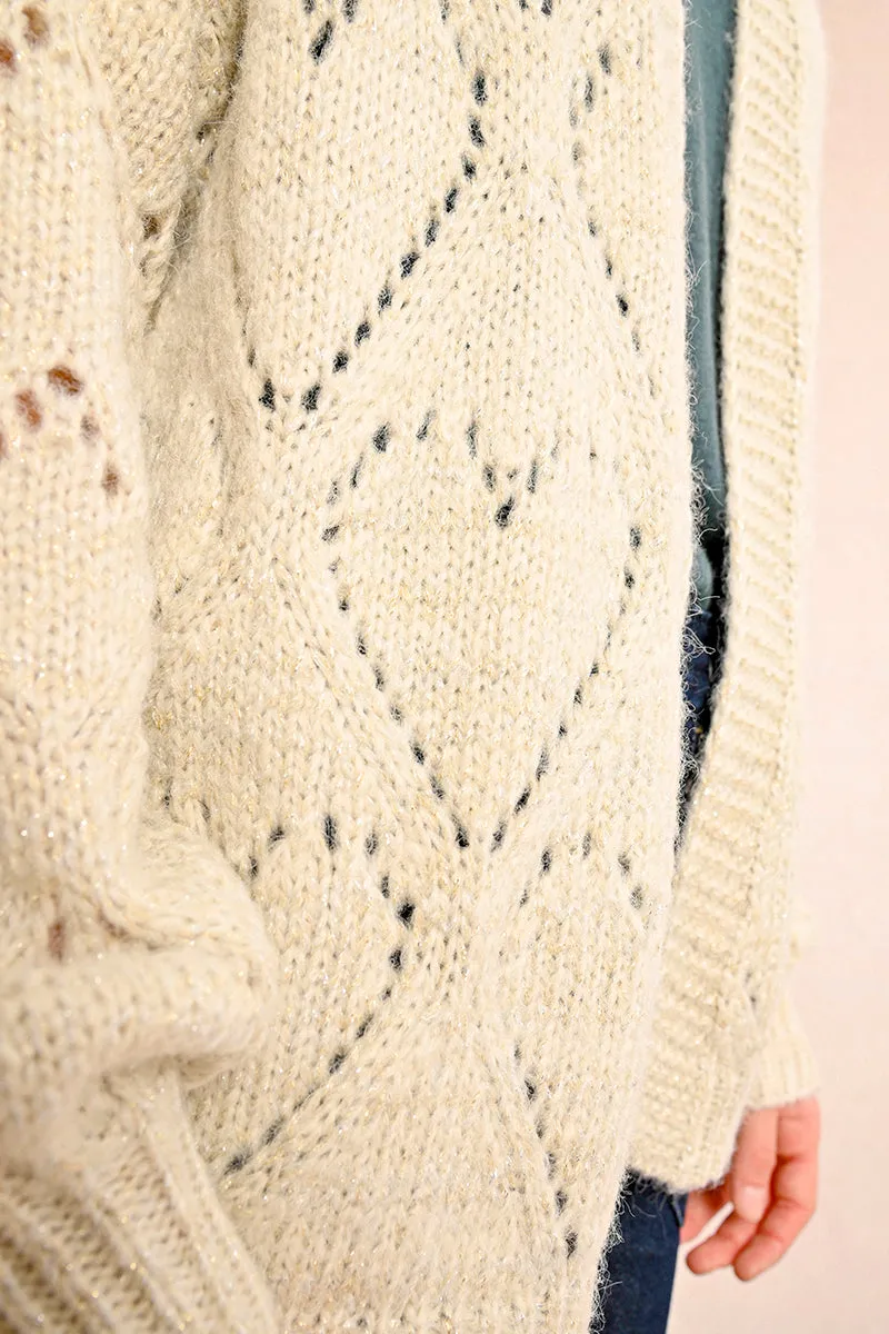 Heart Cardigan - Cream