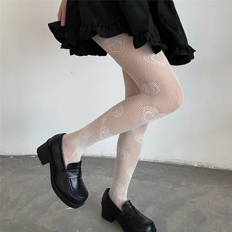 Hearts vintage lace tights